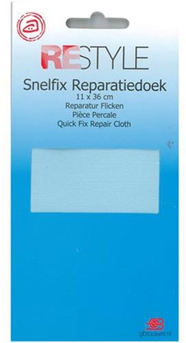 Restyle Snelfix Reparatiedoek 11 cm x 36 cm Opstrijkbaar 259 Lichtblauw