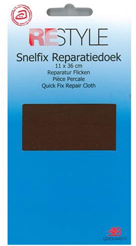 Restyle Snelfix Reparatiedoek 11 cm x 36 cm Opstrijkbaar 881 Bruin