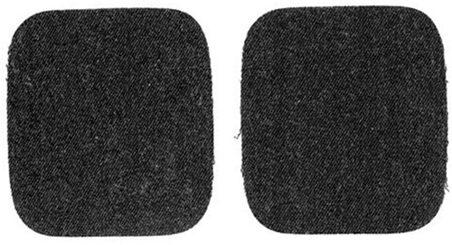 Restyle Kniestukken Jeans 10 cm x 9 cm Opstrijkbaar 000 Zwart