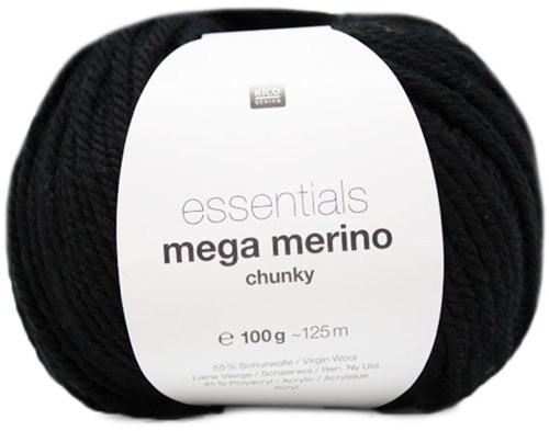 Rico Essentials Mega Wool Chunky 016 Black