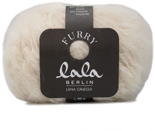 Lana Grossa Lala Berlin Furry 001 Raw White