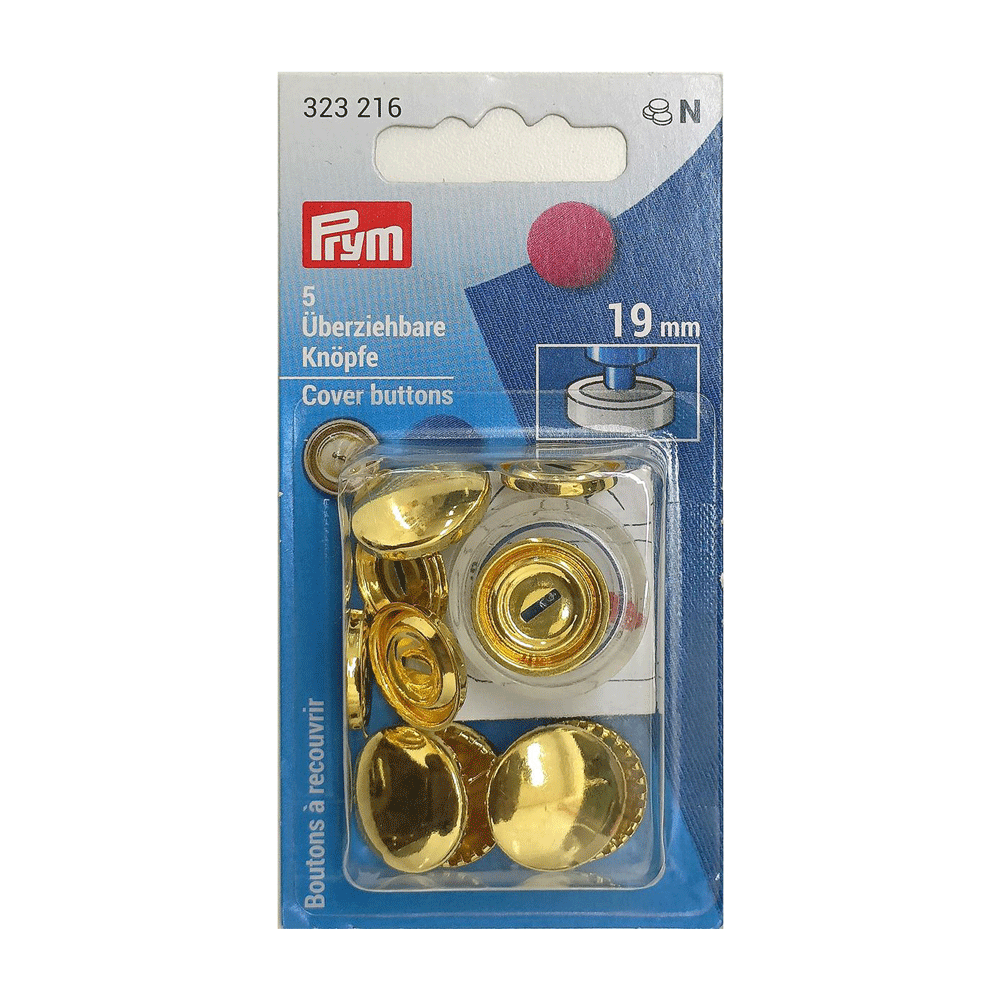 Prym Stofknopen met Matrijs Goudkleurig19 mm