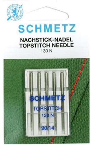 Schmetz Topstitch Naalden Dikte 90 - 1 x 5 Naalden op kaart