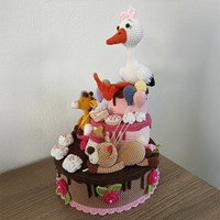Geboorte Taart Roze - Sandra Bekx Garenpakket-2