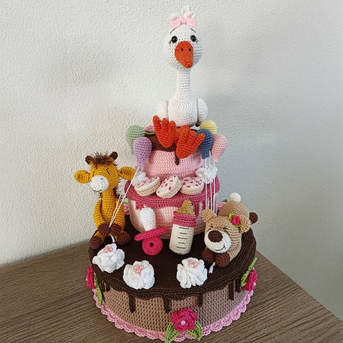Geboorte Taart Roze - Sandra Bekx Garenpakket-3