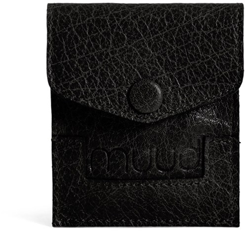 MUUD Bergen Black - Handgemaakt leren etuit voor handwerkaccessoires 9.5x8cm