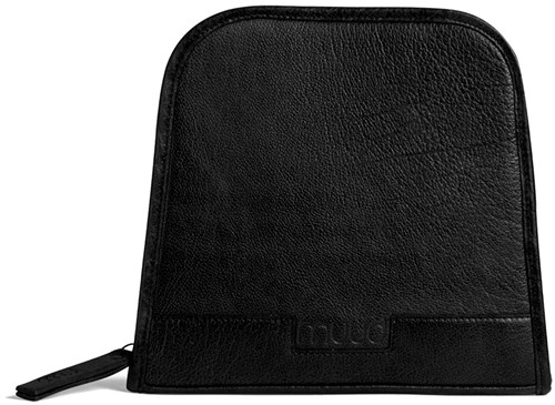 MUUD Trondheim Black - Handgemaakt leren etuit voor haak- en breinaalden 25x22x16cm