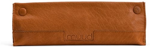MUUD Hattie Whisky - Handgemaakt leren etui voor haaknaalden en sokkennaalden 7x23cm