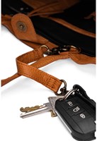 MUUD Hiba Whisky -  Handgemaakt leren shopper met opbergvakken 27x29cm