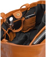 MUUD Hiba Whisky -  Handgemaakt leren shopper met opbergvakken 27x29cm