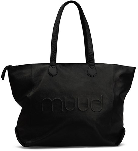 MUUD Laura weekendtas Black - Handgemaakt leren weekendtas 38x57x40x20cm