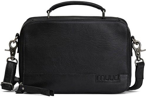 MUUD Lilly Black - Handgemaakt leren breitas 15x22x9cm