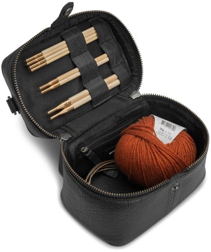 MUUD Lexi Mini Black - Handgemaakt leren mini tas voor diverse projecten 18x11x11cm-2