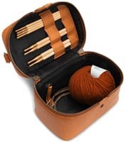 MUUD Lexi Mini Whisky - Handgemaakt leren mini tas voor diverse projecten 18x11x11cm-2