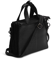 MUUD Dac - Black Handgemaakt leren schoudertas 20 x 14,5 cm-3