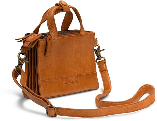 MUUD Dac - Whiskey Handgemaakt leren schoudertas 20 x 14,5 cm-2