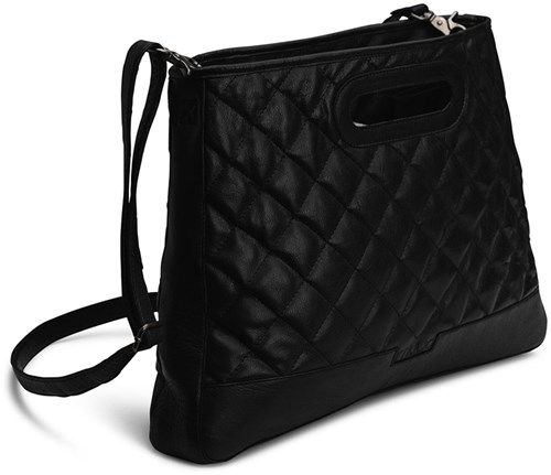 MUUD Darcia - Black Handgemaakt leren boodschappentas 44 x 36 cm-2