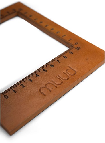 MUUD Dana - Whiskey Handgemaakt leren breimeter 16 x 14 cm-2