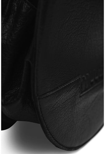 MUUD Demi - Black Handgemaakt leren heuptasje 20cm