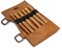 MUUD Carita E - Whiskey Handgemaakt leren etui small 21 x 12 cm-3