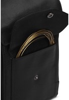 MUUD Betina XL - Black Handgemaakt leren etui 19 x 15 cm