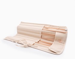PPY Set Rechte Breinaalden 40 cm 3-7 mm - Geanodiseerd Aluminium Roségoudkleur