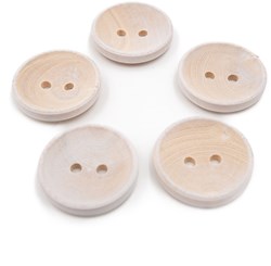 PPY Houten Knopen Gebleekt Set van 5 12-22 mm