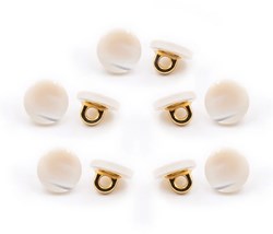 PPY Knopenset 5 Stuks Parelmoer met Oogje 9 mm