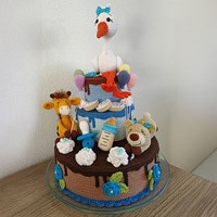 Geboorte Taart Blauw - Sandra Bekx Haakpakket-2