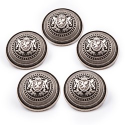 PPY Officiersknopen 20 mm Oudzilverkleur 5 Stuks