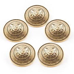PPY Officiersknopen 20 mm Oudgoudkleur 5 Stuks