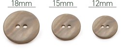 PPY Knopenset Parelmoer Kaki 5 Stuks 12-18 mm