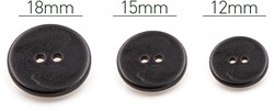 PPY Knopenset Parelmoer Zwart 5 Stuks 12-18 mm