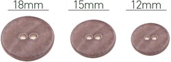 PPY Knopenset Parelmoer Chocolade 5 Stuks 12-18 mm
