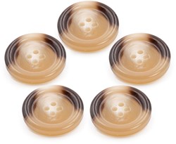 PPY Knopen Glanshoorn-Effect Set 5 Stuks 1170 Suède 4-gaats knopen