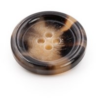 PPY Knopen Glanshoorn-Effect Set 5 Stuks 2170 Donkerbruin 15 mm 4-gaats knopen-2