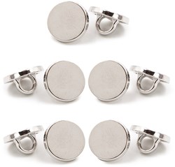 PPY Knopenset Plat Met Oog 10 mm Zilverkleurig 5 Stuks