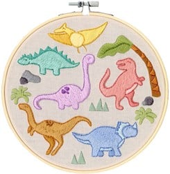 ReStyle Borduurpakket Dino's 17,8cm rond