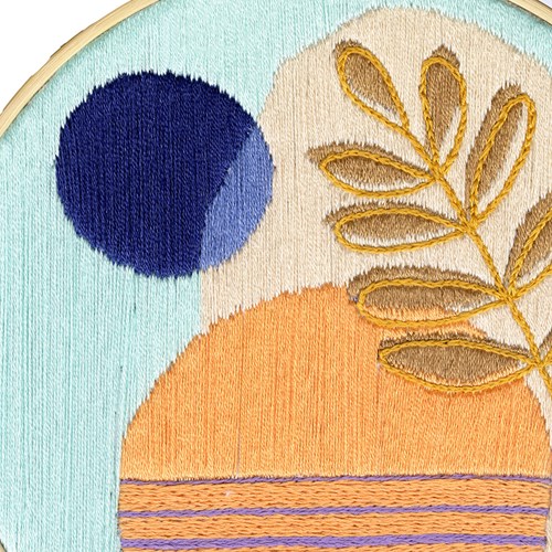 ReStyle Borduurpakket Abstracte vormen 17,8cm rond-2