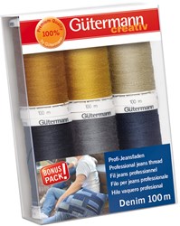 Gütermann Naaigarenset Denim - 6 spoelen