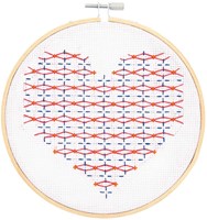 Rico Borduurpakket Sashiko hart-2