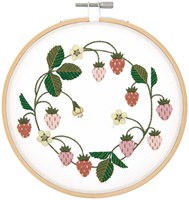 Rico Design Borduurpakket Aardbeienkrans Ø 15 cm-2