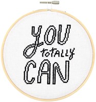 Rico Design Borduurpakket "you totally can" Ø 15 cm-2