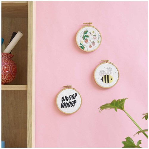 Rico Design Borduurpakket Aardbeien Ø 10 cm-3