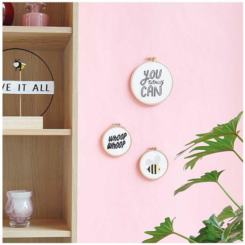 Rico Design Borduurpakket "you totally can" Ø 15 cm-3
