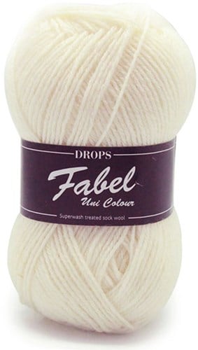 Drops Fabel Uni Colour 100 Naturel