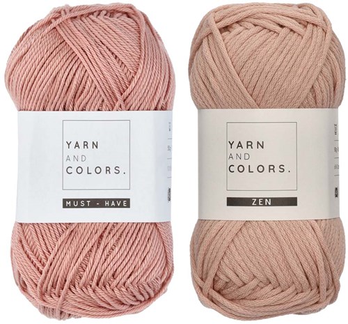 Yarn and Colors Lots of Dots Wrap Haakpakket 2 Rosé-2