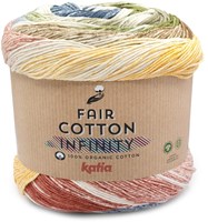 Katia Fair Cotton Infinity 107 Lichtbruin-bordeauxrood-bruingrijs-oker