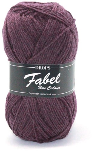 Drops Fabel Uni Colour 104 Paars