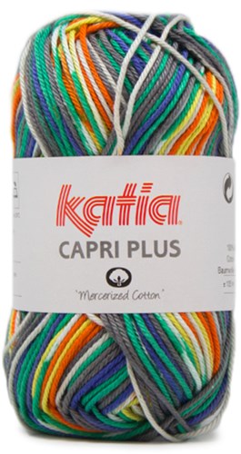 Katia Capri Plus 105 Pearl light grey / Yellow / Green / Night blue / Orange